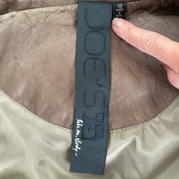 Joe’s Jeans Vintage Taupe Leather Moto Jacket XS - Picture 9 of 14